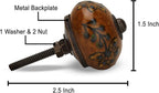 Dresser Knobs for Cabinets and Drawers Assorted, Dusty Ceramic Knob & Pull Handle for Kitchen Brown Cupboard Wardrobe Decorative Furniture Knobs - Pack of 30, (Dark Brown)