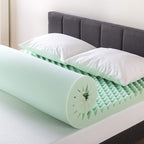 Best Price Mattress 4 Inch Egg Crate Memory Foam Mattress Topper with Calming Aloe Infusion, CertiPUR-US Certified, King