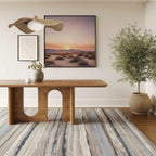 RUG BRANCH Havana 8' x 11' (7'9" X 10'8") Scandinavian Indoor Area Rug, Contemporary, Blue Brown - Living Room, Bedroom, Dining Room, and Kitchen