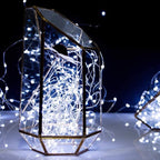 Minetom Fairy Lights Battery Operated, 5 Pack 7 FT 20 LED String Lights with Timer, Waterproof Silver Wire Fairy Lights for Bedroom Christmas Home Party Wedding Decorations, Pure White