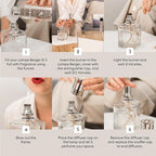 Lampe Berger Giftset Ice Cube - Home Fragrance Diffuser - Perfuming - 5.5 x 3 x 3 inches - Made in France - Includes Fragrance 8.45 Fluid Onces - 250 milliliters (Leaves)