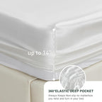 Love's cabin Twin Silky Soft Satin Bed Linen Set - 3 Piece with Deep Pockets, Luxury Satin Sheets, Wrinkle Resistant, Fits Mattresses up to 14''