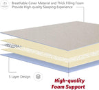 MAXYOYO Japanese Shiki Futon Mattress Floor Mattress Thicken Tatami Mat Sleeping Pad Roll Up Mattress Floor Lounger Bed Folding Couch Bed Mattress Pad for Guest Room, Off White, King