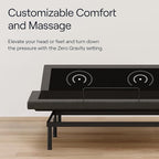 Full Premier Adjustable Base with Massage, Wireless Remote, USB Port-Ergonomic Head and Foot Incline