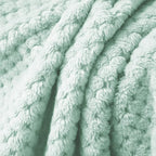 Exclusivo Mezcla Fleece Throw Blanket, Super Soft and Warm Blankets for Couch, Sofa and Bed Waffle Textured, Cozy, Fuzzy and Lightweight (Mint Green, 40x50 Inches)