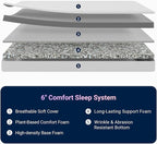 Avenco Queen Mattress, 6 Inch Memory Foam Queen Size Mattress in a Box for Comfort Sleep & Pressure Relief, CertiPUR-US Certified Medium Firm