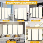 Room Divider 6FT Portable Room Dividers and Folding Privacy Screens, 88'' W Fabric Divider for Room Separation, 4 Panel Partition Room Dividers Freestanding Wall Divider Screen for Dorm Studio Office