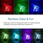 3D Elephant Decor Lamp Gift with Remote, 7 Color Changing Night Light Birthday Toys for Kids Girls Boys