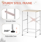 WLIVE Nightstand, Nightstand with 2 Drawers, Bedside Furniture, Night Stand, Small Dresser for Bedroom, College Dorm, End Table with Fabric Bins, Dormitory, Light Grey, Size L