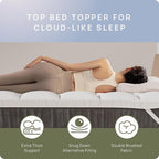 Extra Thick Fitted Mattress Topper - Twin Size | Soft & Cooling Pillow Top Mattress Pad & Protector | Bed Topper for Back Pain, Straps Stretch 6" to 22" Deep
