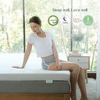 Novilla 4 Inch King Size Mattress Topper, Medium Firm Memory Foam Mattress Topper, Gel Infused for Motion Isolation & Pressure Relieving, with Breathable Cover, King Size,White