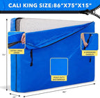 AlexHome Mattress Bag for Moving and Storage,Heavy Duty Tarp Reusable Mattress Storage Bag,Easy Carrier Mattress Moving Cover (Caliking Size)