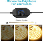 Olafus 32.8ft LED Strip Lights Warm White, Dimmable Soft White Light Strip 3000K with Adhesive Clips, 12V 10M Flexible Led Lights for Bedroom Indoor Kitchen, UL Listed Plug, 600 LEDs 2835