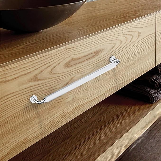 Asidrama 6 Pack 12.6 Inch(320mm) Polished Chrome Kitchen Cabinet Handles, Cabinet Pulls Kitchen Cabinet Hardware for Cupboard Drawer Pulls