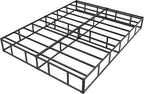 California King Box Spring 9 Inch, Heavy Duty Metal Box Spring Bed Base with Fabric Cover, Mattress Foundation, Easy Assembly, Noise Free, Black