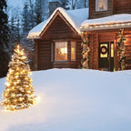 Battery Operated String Lights Christmas Lights 16ft 50 LED String Lights Decorative White Wire for Indoor Outdoor Wedding Party Home Garden Waterproof Warm White