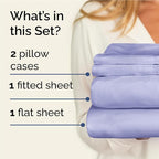 Twin XL 4 Piece Sheet Set - Comfy Breathable & Cooling - Ultra-Soft Hotel Luxury Bedding Set w/ 8-16 Inch Deep Pockets - 1 Flat & 1 Fitted Sheet & 2 Pillowcases - Wrinkle Free & Easy Care - Lavender