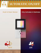 DORESshop Night Light for Kids [2 Pack], Color Changing Baby NightLight, Night Lights Plug Into Wall, Dusk to Dawn Sensor, Plug in Night Light for Kids Room, Nursery, Bedroom, Kitchen, Hallway