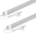 CNSUNWAY LED Shop Light 2FT, 20W 3000LM 6500K, T8 LED Tube Lights, Clear Cover, Ceiling and Utility Shop Lights, Linkable Light Fixture for Room, Garage, Workbench, Warehouse, ETL Listed (2 Pack)