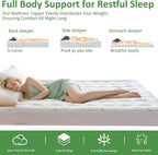 Bioeartha Cooling Mattress Topper Queen – Extra Soft Pillow Top Mattress Pad, Breathable Viscose Made from Bamboo Mattress Protector for Back Pain Relief, Deep Pocket Cover Fits 8–21 Inch