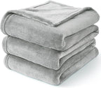 BEDELITE Fleece Blanket Light Grey Throw Blankets for Couch & Bed, Luxury Plush Cozy Fuzzy 60x80 inches, Super Soft Warm Lightweight Throw for Travel Camping
