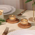 12Pcs Gold Candle Holders for Table Centerpiece, Ribbed Gold Tea Light Candle Holders with 20pcs Tea Light Candles for Wedding Decor, Home Decor and Party Decor