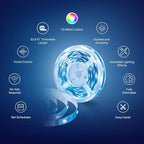 Kasa Smart LED Light Strip, RGB, 32.8ft(2 Rolls of 16.4ft.) Wi-Fi LED Strip Works w/ Alexa & Google Assistant,High Brightness, Trimmable, Up to 25,000 Hours,2Yr Warranty (KL400L10),Multicolor