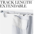 NICETOWN Doorway Curtain with Adjustable Ceiling Track, Privacy Protection French Door Curtain for Closet/Bay, W34 x L 80" Thermal Insulated Drape for Living Room/Bedrrom, Greyish White, 1 Panel