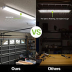hykolity 4FT LED Wraparound Light, 40W, 4400lm, 4000K, [2-lamp 32W Fluorescent Equiv.], 4 Foot LED Wrap Light Fixture, Flush Mount Office Ceiling Light for Garage, Office, Kitchen, ETL Listed