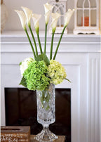 FiveSeasonStuff Real Touch Calla Lily Artificial Flowers, Wedding Bridal Floral Arrangements (25'' 6 Long Stems, Spring White)