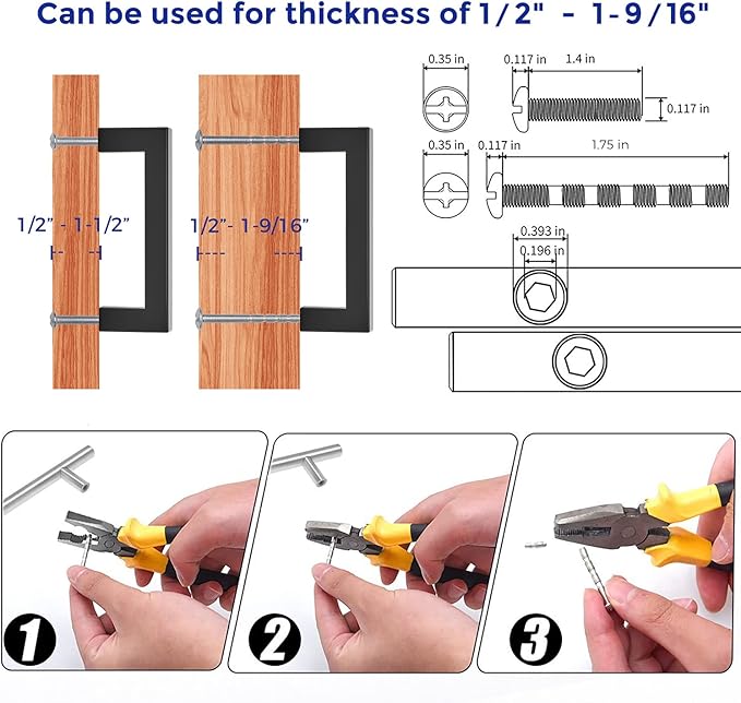Ravinte 20 Pack 3-1/2 Inch Kitchen Square Cabinet Handles Matte Black Pulls Black Drawer Pulls Kitchen Cabinet Hardware Handles