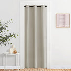 NICETOWN Natural Door Curtain for Doorway Privacy, 80 Inch Length, Room Divider Cover, Blackout Temporary Insulated Closet Panel for Bedroom (1 Panel, 2.8ft Wide)