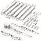 ASOKO Under Cabinet Led Light Plug in, Dimmable Daylight White 4000K, 6 Pack 12 inch Linkable Led Under Counter Lights 2500lm for Kitchen, Shelf, Workbench, Cupboard, Upgrade ETL Listed Plug 24V