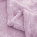 Exclusivo Mezcla Plush Fuzzy Fleece Throw Blanket, Super Soft, Fluffy and Warm Blankets for Couch, Bed, All Season Use (40x50 Inches, Light Purple)
