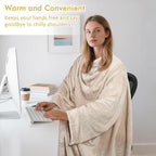 Catalonia Wearable Fleece Blanket with Sleeves and Foot Pockets for Adult Women Men, Micro Plush Comfy Wrap Sleeved Throw Blanket Robe Large, Gift for Her