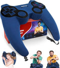 SAHEYER Gaming Pillow for Reading, Extra Large Arm Rest Pillow for Adult, Memory Foam Bed Rest Pillow for Elbow Pain Relief -Teen Boyfriend Gamer/Sofa Couch/Computer Chair/Play Station/Working, Blue