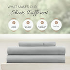 Linen Market Double-Brushed Microfiber Twin XL Sheet Set 3 Piece – Oeko-TEX Certified Ultra Soft & Wrinkle-Free - 16" Deep Pocket Sheets - Easy Care Twin XL Size - Light Gray