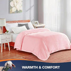 Walensee Fleece Blanket Plush Throw Fuzzy Lightweight (XL-Twin Size 66x90 Pink) Super Soft Microfiber Flannel Blankets for Couch, Bed, Sofa Ultra Luxurious Warm and Cozy for All Seasons