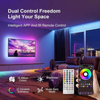100 FT Led Lights for Bedroom, Music Synchronized RGB Bluetooth LED Lights, Smart Application and Remote Control Color Change LED Light Strips, Used for Home Room Lighting Decoration