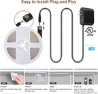 White LED Strip Lights, Dimmable Bright 24V Flexible Tape Light with Remote and App Control, UL-Listed Power Supply, 2700K-6500K White Lights for Bedroom (1 Rolls of 131ft)