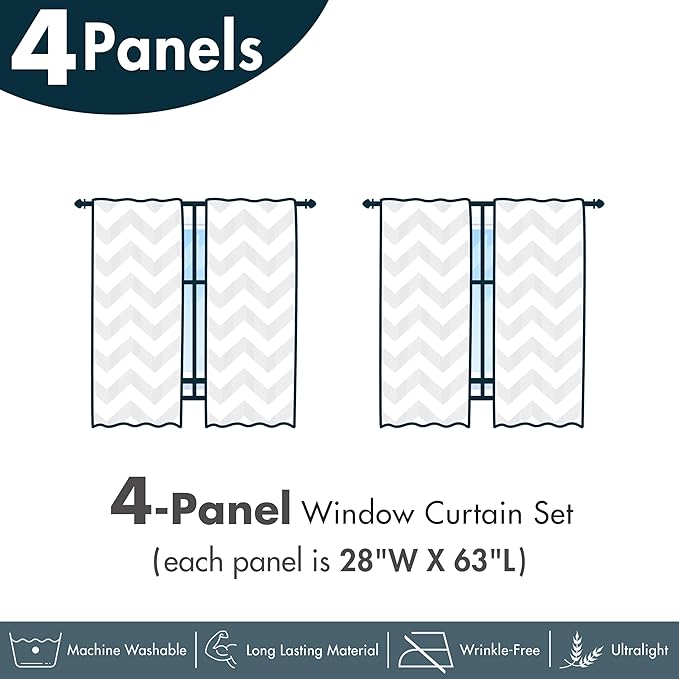 Ambesonne Southwestern Window Curtains Pack of 2, Traditional Vertical Borders Inspired by Prehistoric Art Ikat Style, Lightweight Set with Rod Pocket, 4 Panels of - 28" x 63", Brown Coral