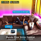 DAYBETTER Smart WiFi Led Lights, 50 FT RGB Led Strip Lights Compatible with Alexa and Google Assistant, App Voice Remote Control Music Sync Color ChangingLED Strip Lighting for Bedroom Room Decor