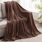 BEDELITE Fleece Blanket Twin Size Brown Throw Blankets for Couch & Bed, Luxury Plush Cozy Fuzzy Blanket 60x80 inches, Super Soft Warm Lightweight Throw Blanket for Travel Camping