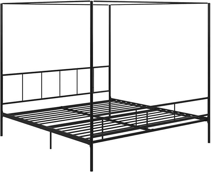 Novogratz Marion Canopy Bed, King, Black