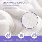 PayLessHere 6 Inch Green Tea Cooling Gel Memory Foam Mattress King, Medium-Firm,Pressure Relief&Temperature Regulation,CertiPUR-US Certified,White
