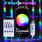 KPORE Smart Fairy Curtain Lights - 300 LED Color-Changing String for Indoor/Outdoor Decor - Christmas, Weddings, Parties & Room Backdrop