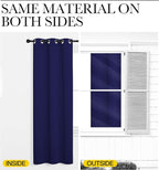 NICETOWN Navy Blue Blackout Curtains 90 inches Length for Living Room, 2 Panels, 55" Wide, Thermal Insulated Long Drapes for Large Window