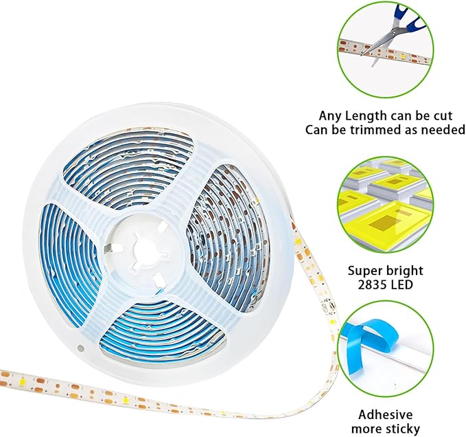 Solar LED Light Strip Outdoor Tape Rope Lights Waterproof 10ft Garden Path Decorative Lighting with 8 Modes for Outside, Wrap, Party, Stair, Step, Gazebo, Yard, Wedding, Christmas, 2 Pack