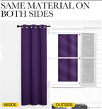 NICETOWN Royal Purple Blackout Curtains 120 inches Length for Living Room, 2 Panels, 55" Wide, Thermal Insulated Long Drapes for Large Window