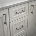 Franklin Brass - Francisco Heirloom Silver Cabinet Handles 4 Inch (4") Hole Center Pulls | Easy Install, Durable Hardware for Kitchen Cabinet Door, Drawers, Dresser Pull, Furniture (10 Pack)